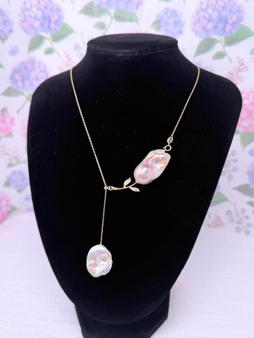 One of a kind! Genuine, Freshwater, King Baroque, and Petal Pearl Necklace